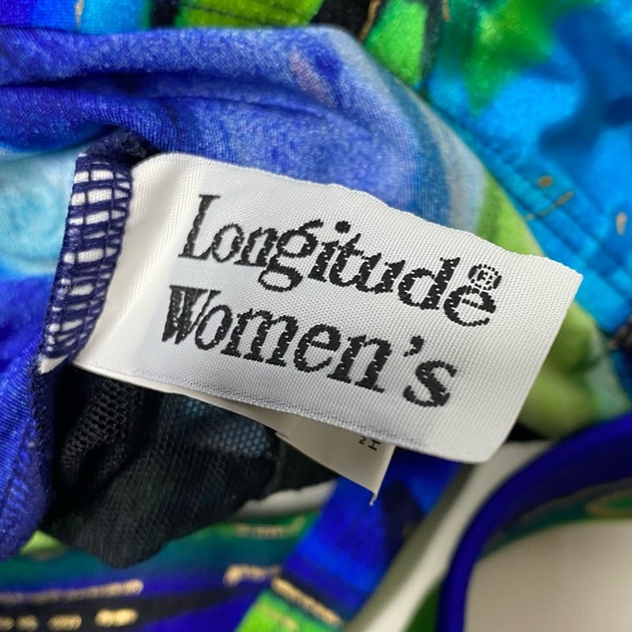 LONGITUDE WOMEN'S Swim On Piece Swimsuit Colorful Vibrant Padded Summer Wear - Picture 5 of 5